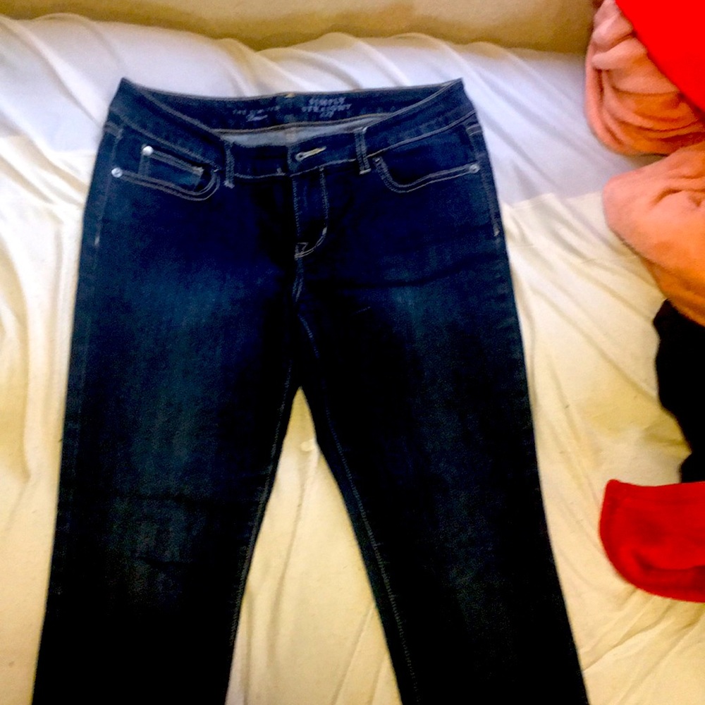 Dark jeans tight fit no stretch new jeans 6R